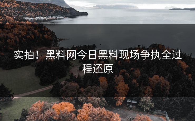 实拍！黑料网今日黑料现场争执全过程还原