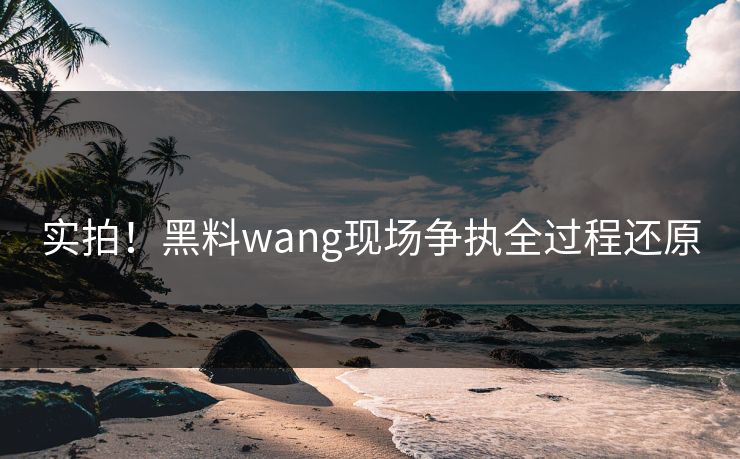 实拍！黑料wang现场争执全过程还原